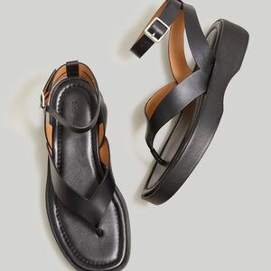Madewell Black Leather Sandals